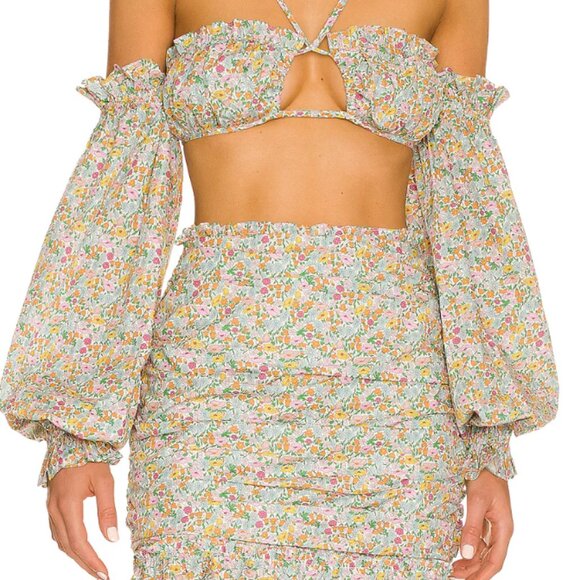 For Love & Lemons Raleigh Crop Top & Skirt Set Size S - Picture 1 of 7